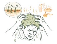Impact of chemical products, spicy food, and Pitta aggravation on brittle hair and hair fall.