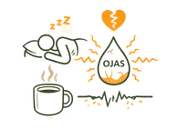 Graphic showing how poor sleep caffeine intake and emotional trauma lead to the depletion of Ojas and increased anxiety.